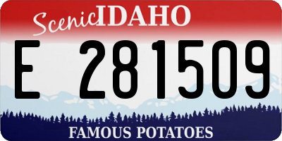 ID license plate E281509