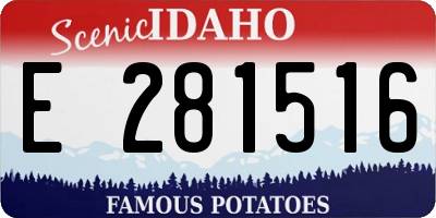 ID license plate E281516