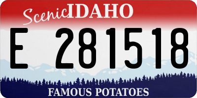 ID license plate E281518