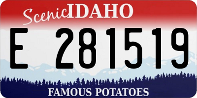 ID license plate E281519