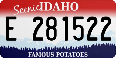 ID license plate E281522