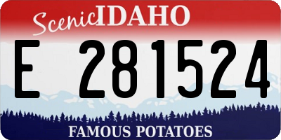 ID license plate E281524
