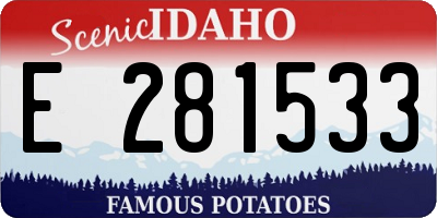 ID license plate E281533