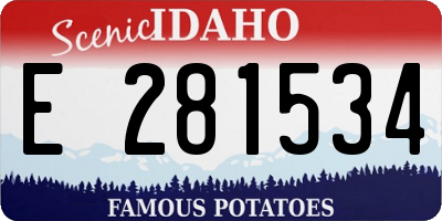 ID license plate E281534