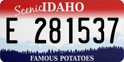 ID license plate E281537