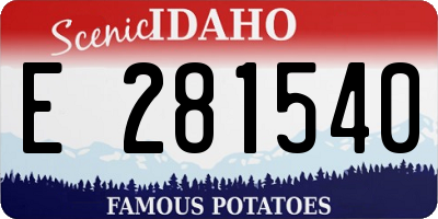 ID license plate E281540