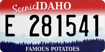 ID license plate E281541