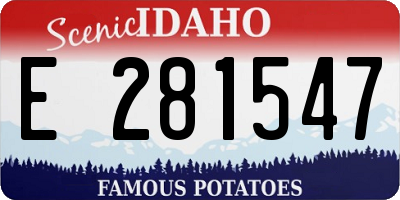 ID license plate E281547