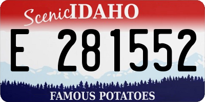 ID license plate E281552