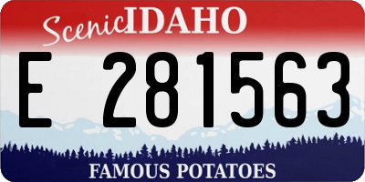 ID license plate E281563