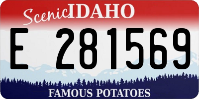 ID license plate E281569