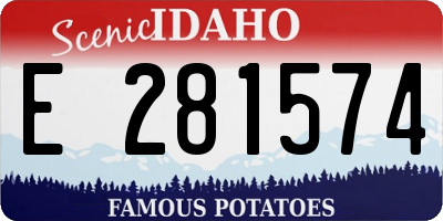 ID license plate E281574