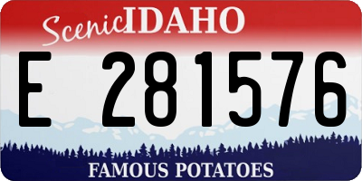 ID license plate E281576