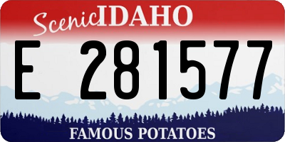 ID license plate E281577