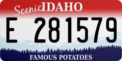 ID license plate E281579