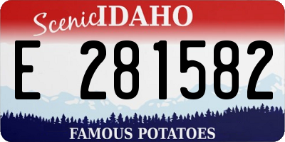 ID license plate E281582
