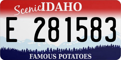 ID license plate E281583