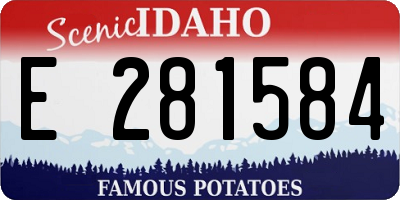 ID license plate E281584