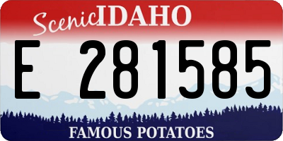 ID license plate E281585