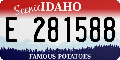 ID license plate E281588