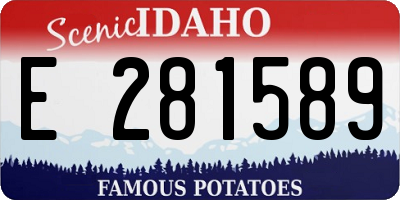 ID license plate E281589