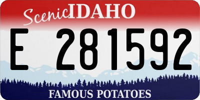 ID license plate E281592