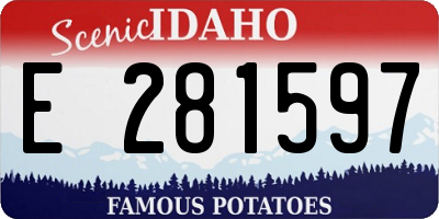ID license plate E281597
