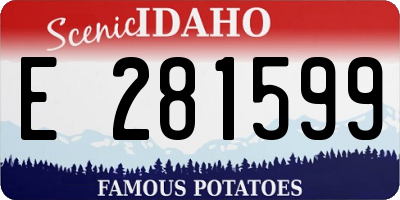 ID license plate E281599