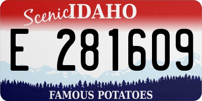 ID license plate E281609