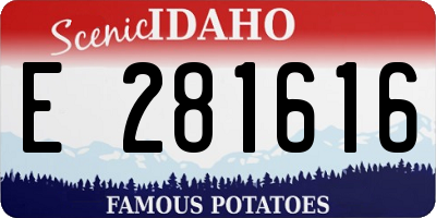 ID license plate E281616