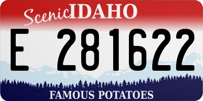 ID license plate E281622
