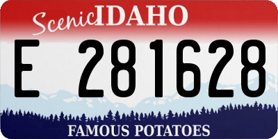 ID license plate E281628