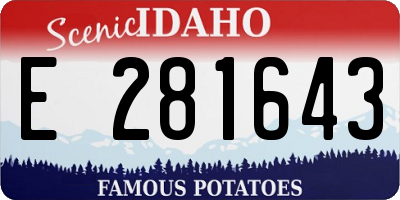 ID license plate E281643