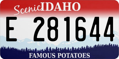 ID license plate E281644