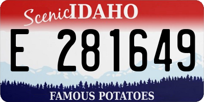 ID license plate E281649