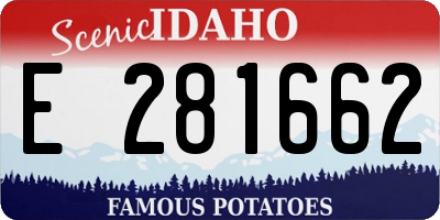 ID license plate E281662