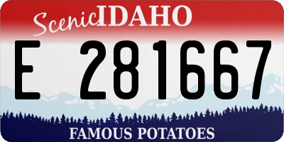 ID license plate E281667