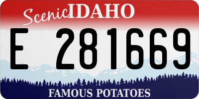 ID license plate E281669