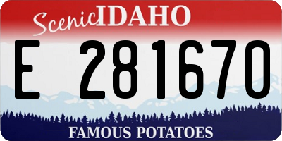 ID license plate E281670