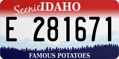 ID license plate E281671