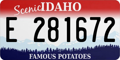 ID license plate E281672