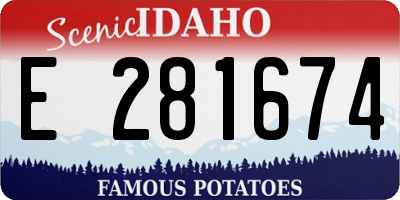 ID license plate E281674