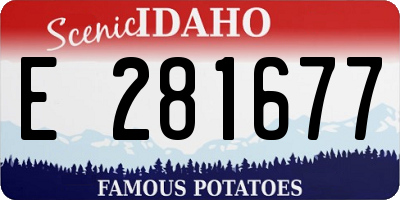 ID license plate E281677