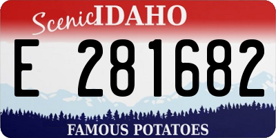 ID license plate E281682