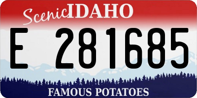 ID license plate E281685