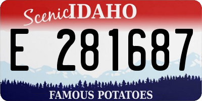 ID license plate E281687
