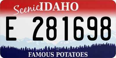 ID license plate E281698
