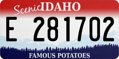 ID license plate E281702