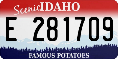 ID license plate E281709