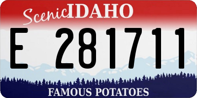 ID license plate E281711